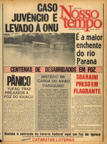 E a maior en(hente do rio Parana - Nosso Tempo Digital
