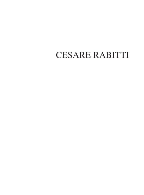 CESARE RABBITI Copertina - Cesare Rabitti Web Site