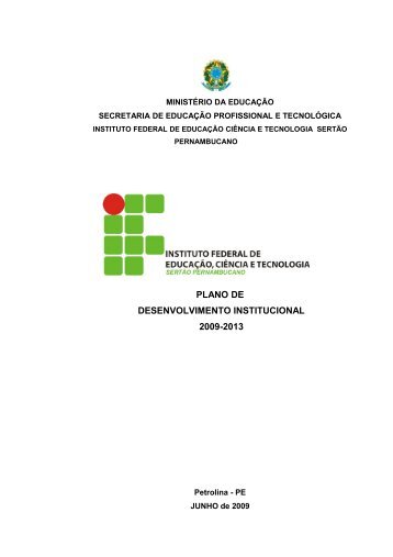 PDI - Instituto Federal do Sertão Pernambucano