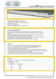 vakuVIP Gum-1 & Gum-2 - Vaku-Isotherm GmbH