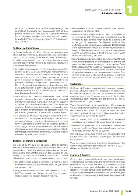 Document de référence 2012 (PDF 1.92MB) - Valeo