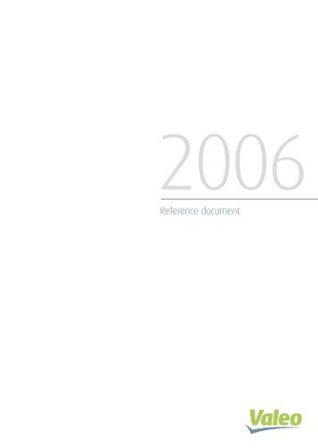 2006 Reference document (PDF) - Valeo