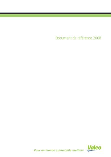 Document de référence 2008 - Valeo