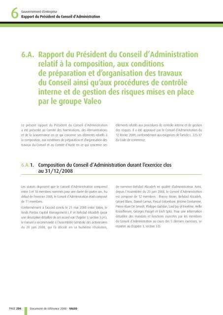 Document de référence 2008 - Valeo