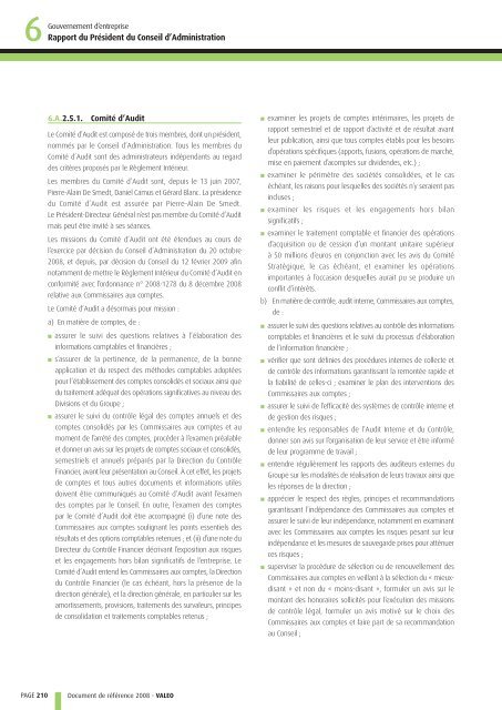 Document de référence 2008 - Valeo