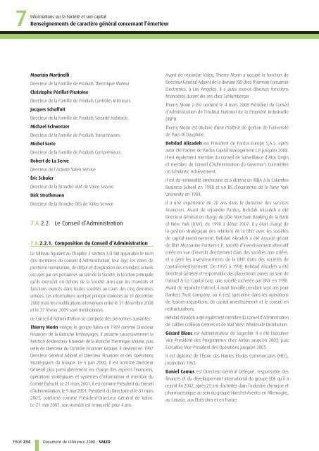 Document de référence 2008 - Valeo