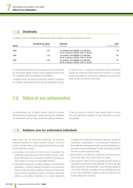 Document de référence 2008 - Valeo