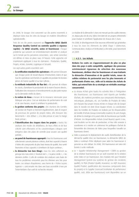 Document de référence 2008 - Valeo