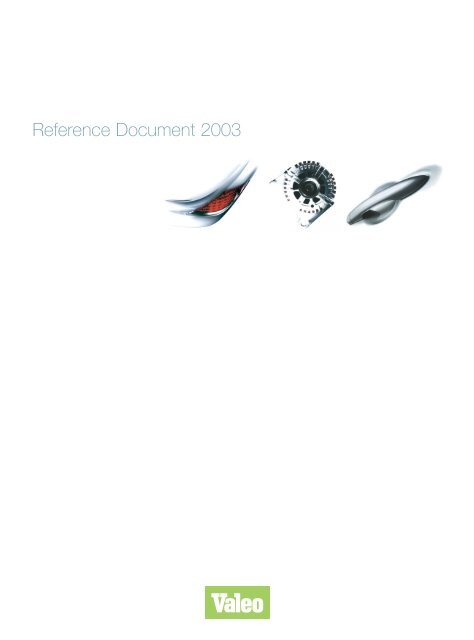 Reference Document 2003 - Valeo