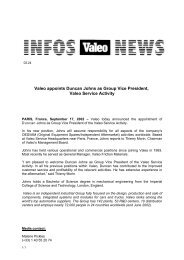 Valeo appoints Duncan Johns as Group Vice President, Valeo ...