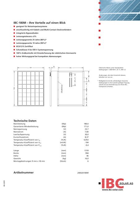 Datenblatt IBC 180M - Valkyser