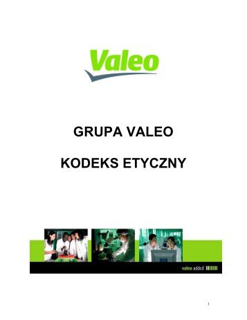 Code of Ethics - Poland - Nov 2011 - Valeo