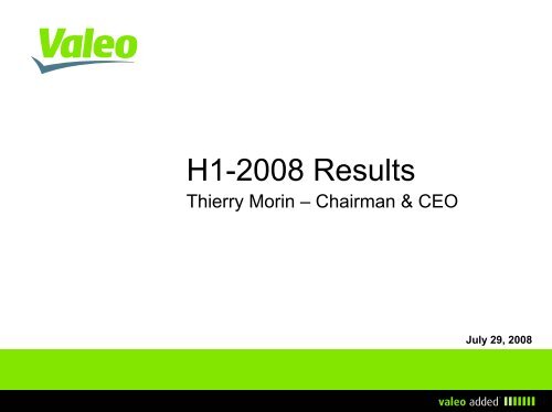 H1-2008 - Valeo