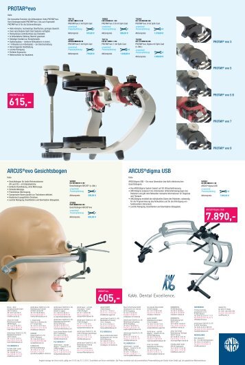 PROTAR®evo ARCUS®evo Gesichtsbogen ARCUS ... - Dental Bauer