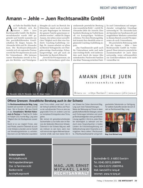 Die Wirtschaft Nr. 44 vom 4. November 2011