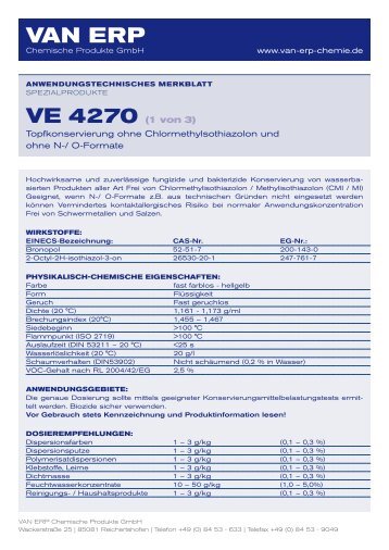 PDF Merkblatt - Van Erp Chemische Produkte GmbH
