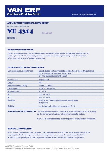 PDF Leaflet - Van Erp Chemische Produkte GmbH