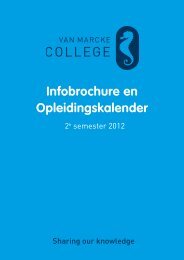 Infobrochure en Opleidingskalender - Van Marcke