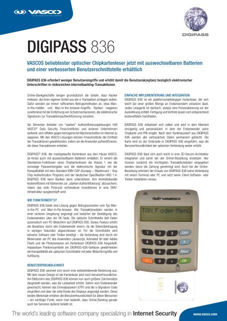 DIGIPASS 836 - Vasco
