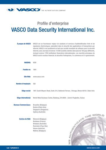 VASCO Data Security International Inc.