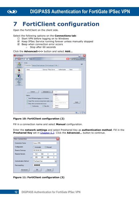 DIGIPASS Authentication for FortiGate IPSec VPN - Vasco