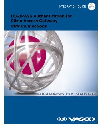 DIGIPASS Authentication for Citrix Access Gateway VPN ... - Vasco