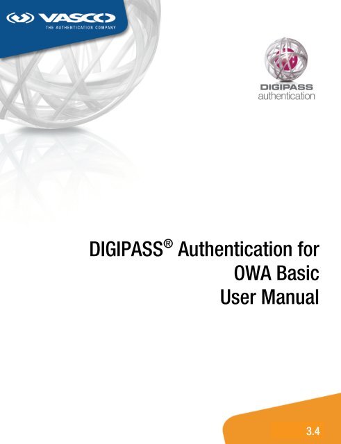 DIGIPASS Authentication for OWA Basic Manual - Vasco