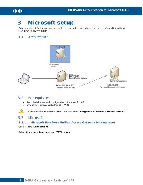 DIGIPASS Authentication for Microsoft UAG - Vasco