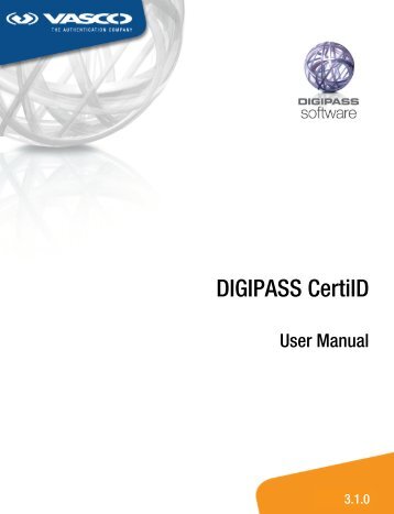 DIGIPASS CertiID User Manual - Vasco