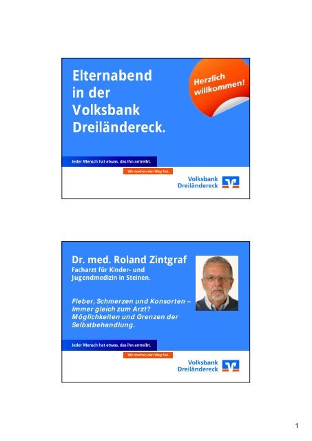 Vortrag Dr. Roland Zintgraf - Volksbank Dreiländereck eG