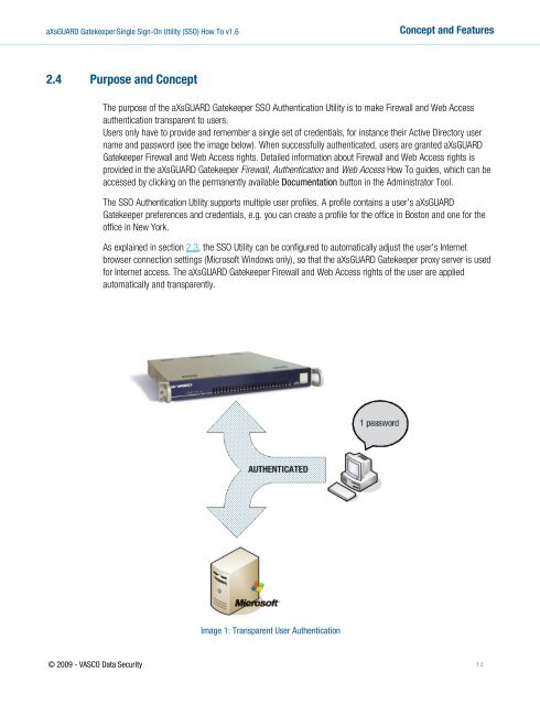 aXsGUARD Gatekeeper Single Sign-On Utility (SSO) - Vasco