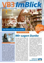 Wir sagen Danke (Ausgabe 4/2012) - Volksbank Dreiländereck eG
