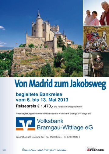 Reiseprospekt als PDF - Volksbank Bramgau-Wittlage eG