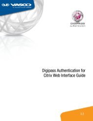 Digipass Authentication for Citrix Web Interface Guide - Vasco