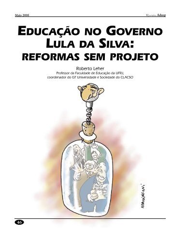 educação no governo lula da silva: reformas sem projeto - Adusp