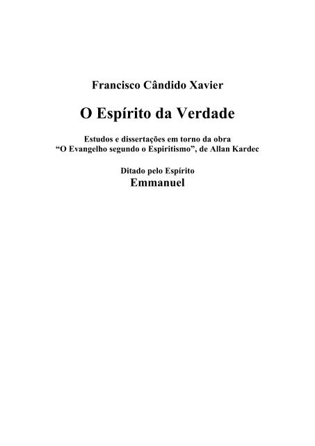 O Espírito da Verdade - GE Fabiano de Cristo