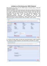 Leitfaden zur Einrichtung eine HBCI-Chipkarte
