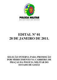 EDITAL Nº 01 28 DE JANEIRO DE 2011. - Polícia Militar do Estado ...