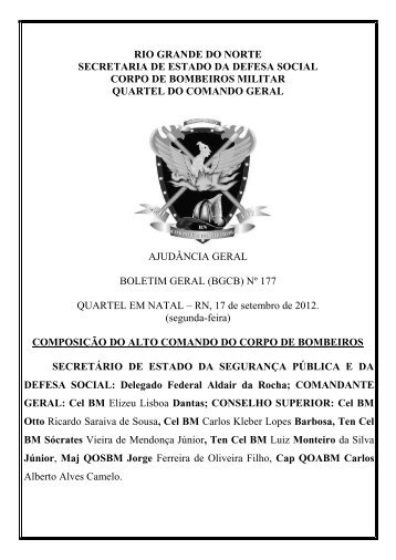 Confere: 2º/1º SGB (COTEMINAS) - Governo do Estado do Rio ...