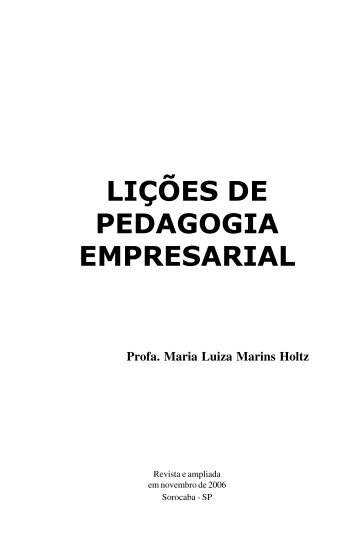 Lições de pedagogia empresarial - Marins Holtz