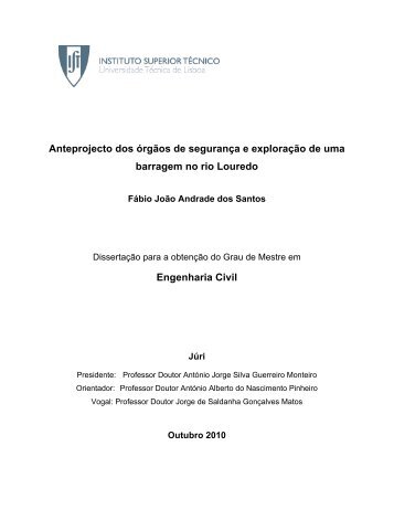 Anteprojecto dos órgãos de segurança e exploração de uma ...