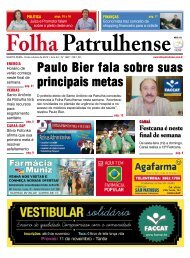 Paulo Bier fala sobre suas principais metas - Folha Patrulhense