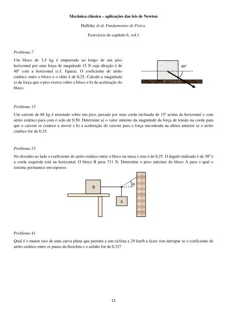 Caderno de Exercícios Resolvidos de Física - Universidade Aberta