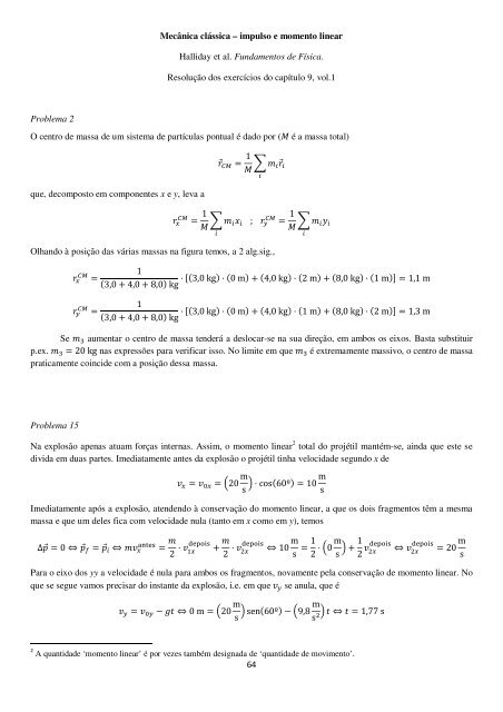 Caderno de Exercícios Resolvidos de Física - Universidade Aberta