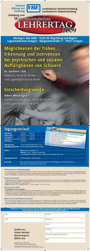 klicken für Anmeldeformular und Info PDF-Datei - VBE Baden ...