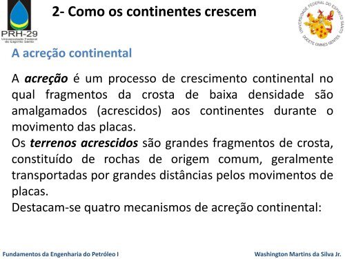 Capítulo 17 - A Terra sob os Oceanos Aula Passada - Prh29.ufes.br