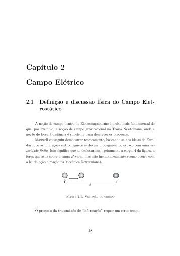 Cap´ıtulo 2 Campo Elétrico