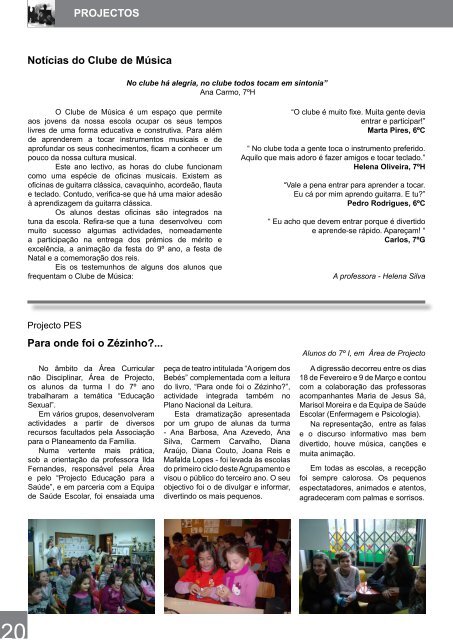XVI I edição Março de 2010 - Agrupamento de Escolas de Ribeirão