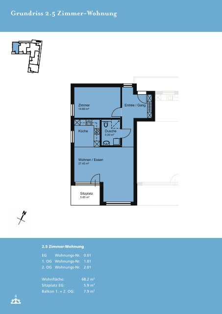 Grundriss 2.5 Zimmer-Wohnung - VERIT Immobilien
