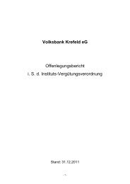 Instituts-Vergütungsverordnung Volksbank Krefeld eG 2011